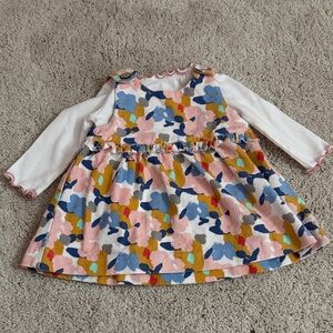 Mud Pie Pink and Blue Floral Baby Dress (3-6M) NWOT